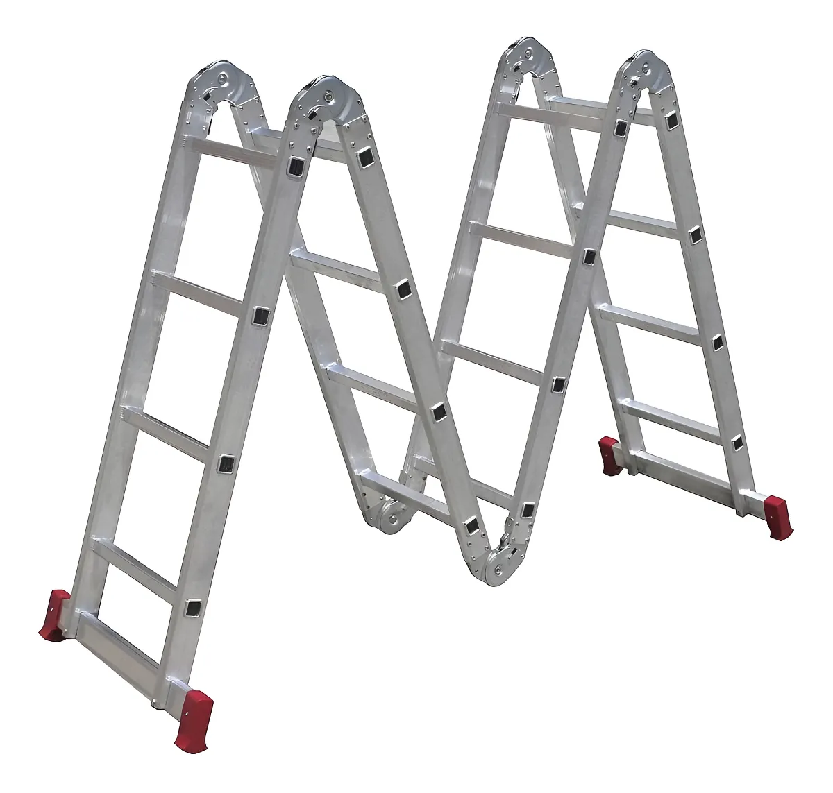 Escada Multifuncional de Alumínio 4x4 com 16 Degraus Dobrável e Articulada BotaFogo – Leve e Resistente
