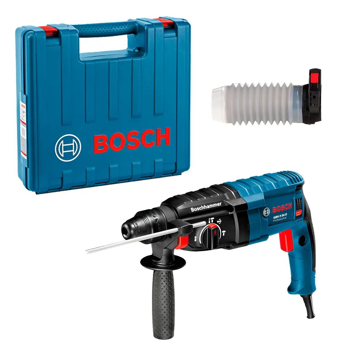 Martelete rompedor Bosch GBH 2-24D 820W com maleta e coletor de Pô